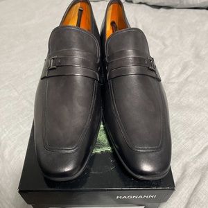 Grey Magnanni Loafers